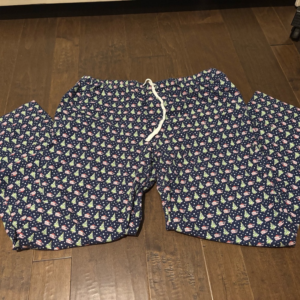 Vineyard Vines Festive Navy Pajama Pants